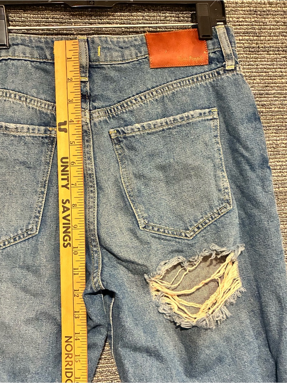 Free People Washed Light Blue Distressed Boyfriend Jeans - Picture 12 of 12